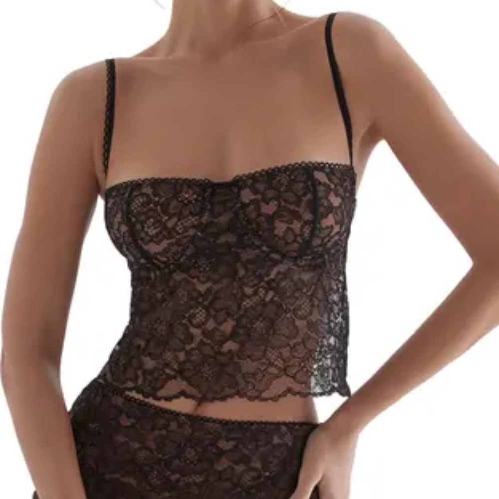 NWT House of CB Jacinta Lace Corset Top - size Large